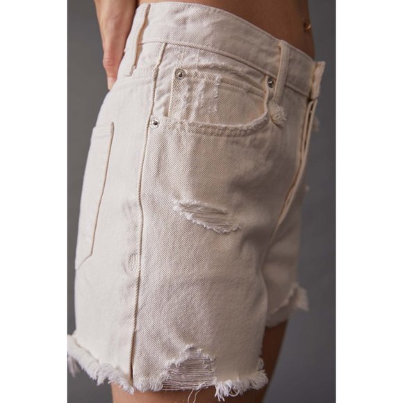 🎉LAST CHANCE🎉 NWT Free People Makai Cut Off Shorts / Bright White - Picture 5 of 10